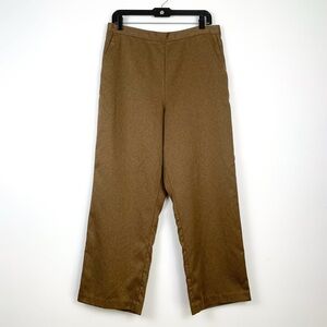 Alfred Dunner pants high waist straight leg ankle length elastic waist slacks 14